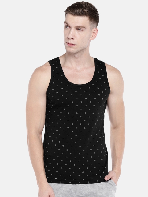 

Sweet Dreams Men Black & Off-White Printed Solid Lounge T-shirt
