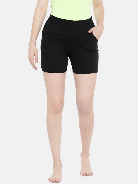 

Sweet Dreams Women Black Solid Lounge Shorts