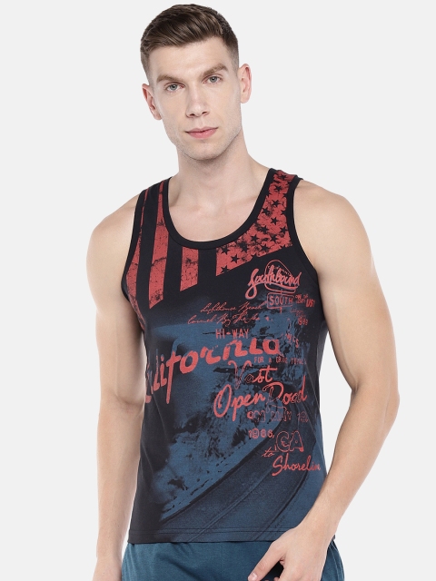 

Sweet Dreams Men Navy Blue Printed Lounge T-shirt