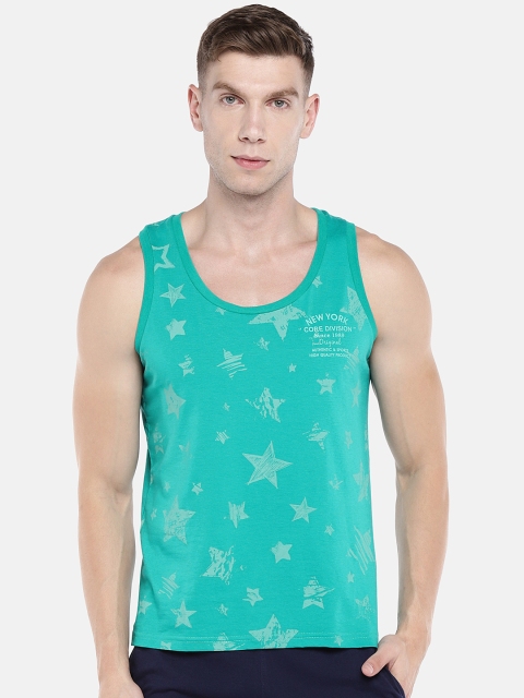 

Sweet Dreams Men Sea Green Printed Lounge T-shirt