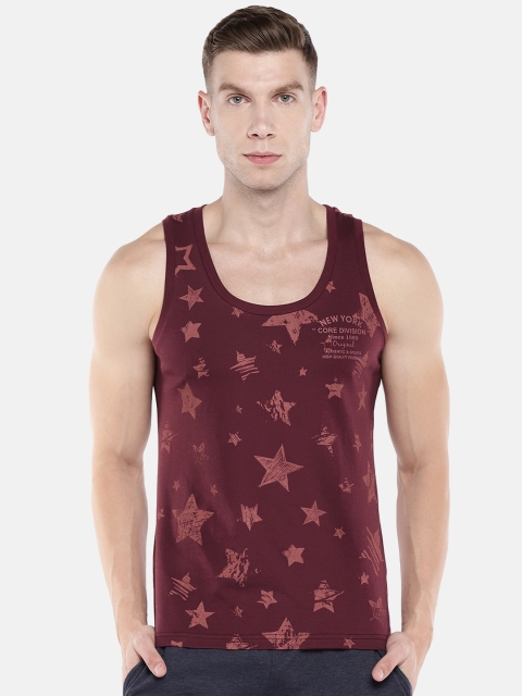 

Sweet Dreams Men Burgundy Printed Lounge T-shirt
