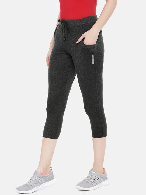 

Sweet Dreams Women Charcoal Grey Solid Workout Capris