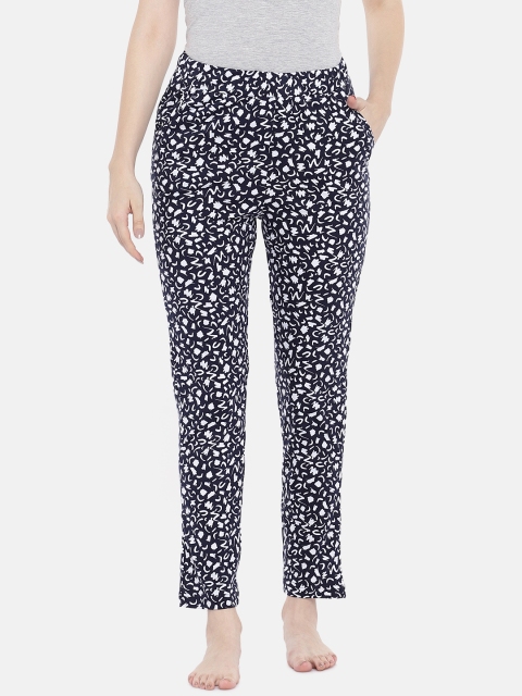 

Sweet Dreams Women Navy Blue & White Printed Lounge Pants