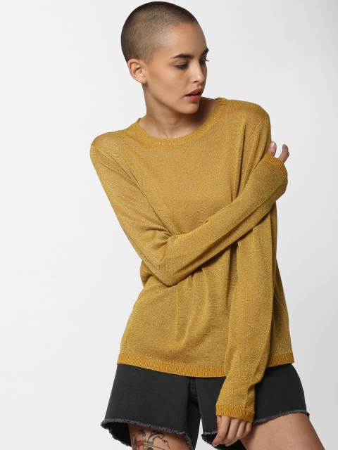 

ONLY Women Gold-Toned Solid Sweater