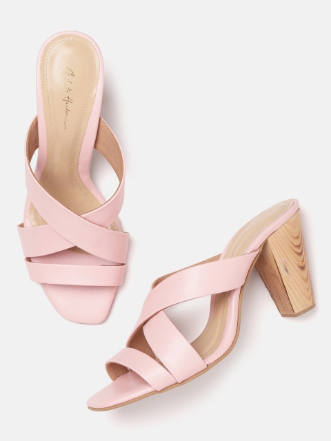 

Mast & Harbour Women Pink Solid Heels