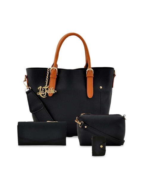 

LaFille Women Black Solid Handbag