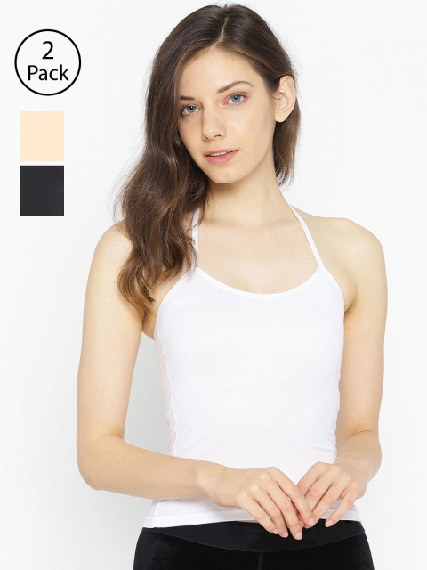 

Lady Lyka Pack of 3 Halter Neck Camisoles CAMI-07, White