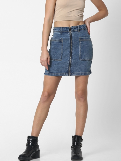 

ONLY Women Blue Denim Skirt