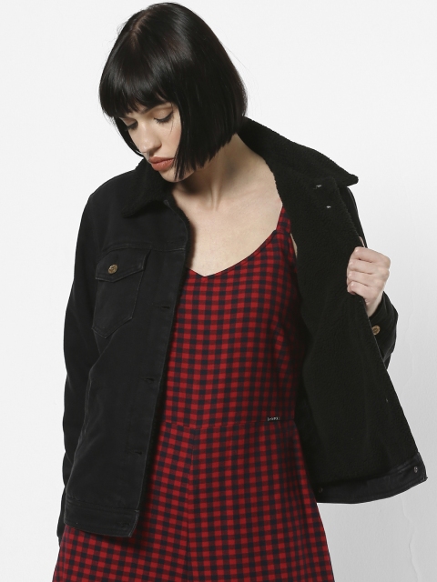 

ONLY Women Black Solid Denim Jacket