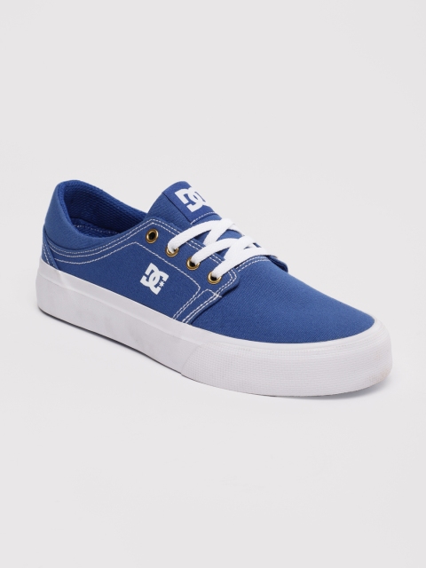 

DC Men Blue Solid Lace-Up Sneakers