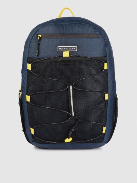 

DC Men Navy Blue Solid Backpack