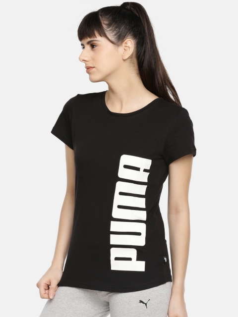 

Puma Women Black Printed Rebel Round Neck Regular Fit T-shirt