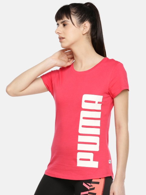 

Puma Women Pink Printed Rebel Nrgy Round Neck Regular Fit T-shirt