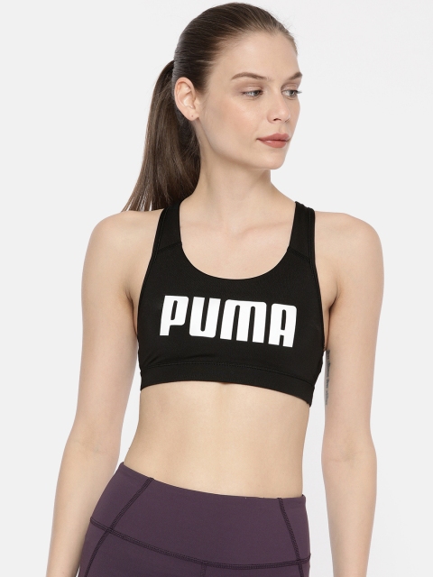 

Puma Black Printed Non-Wired Non Padded 4Keeps Sports Bra
