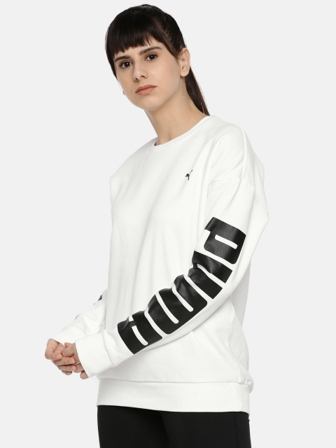 

Puma Women White Solid Sweatshirt
