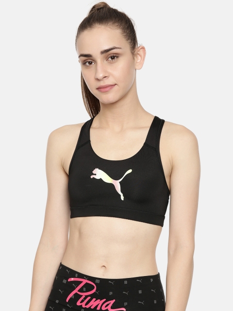 

Puma Black Printed Non-Wired Non Padded 4Keeps Sports Bra 51699638