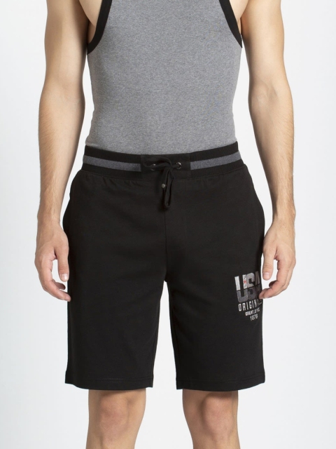 

Jockey Men Black Solid Regular Fit Regular Shorts