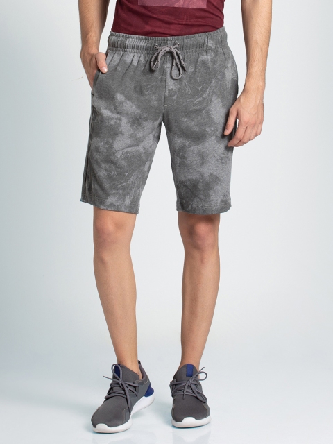 

Jockey Men Grey Printed Mid-Rise Regular Shorts