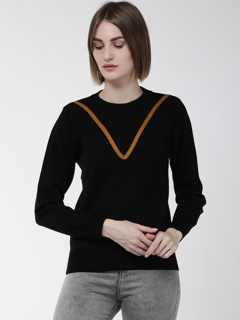 

Fort Collins Women Black Solid Sweater