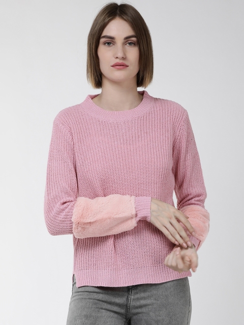 

Fort Collins Women Pink Solid Acrylic Sweater