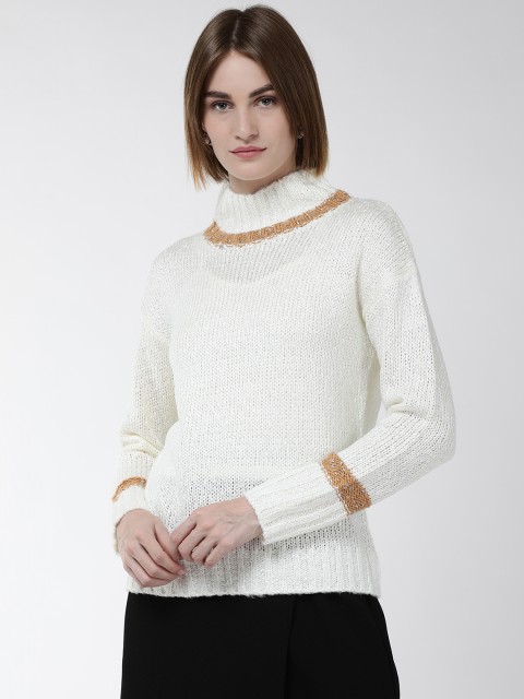 

Fort Collins Women White Solid Sweater