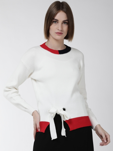 

Fort Collins Women White Solid Acrylic Sweater