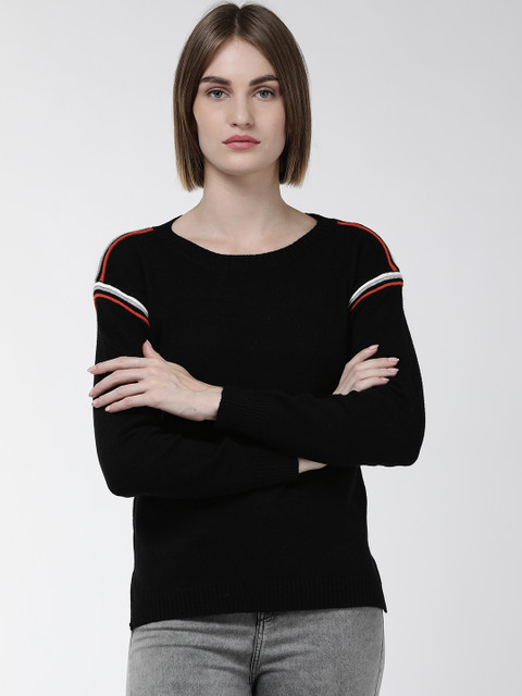 

Fort Collins Women Black Solid Acrylic Sweater