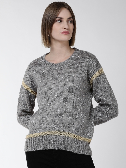 

Fort Collins Women Grey Self-Design Sweater