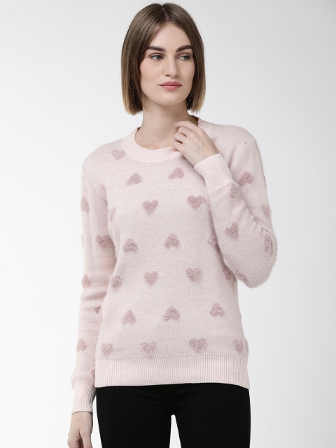 

Fort Collins Women Pink Self Design Sweater