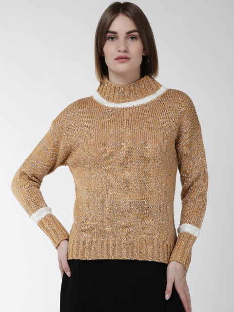 

Fort Collins Women Mustard Yellow Self-Design Acrylic Sweater