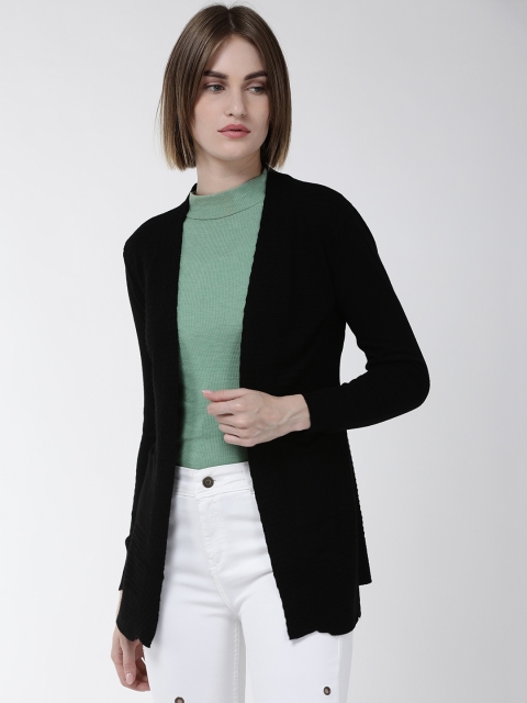 

Fort Collins Women Black Solid Front-Open Sweater
