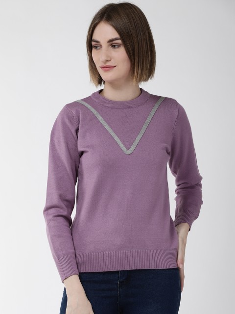 

Fort Collins Women Lavender Solid Acrylic Sweater