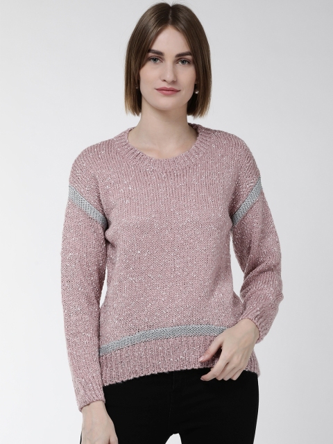 

Fort Collins Women Purple Self Design Sweater