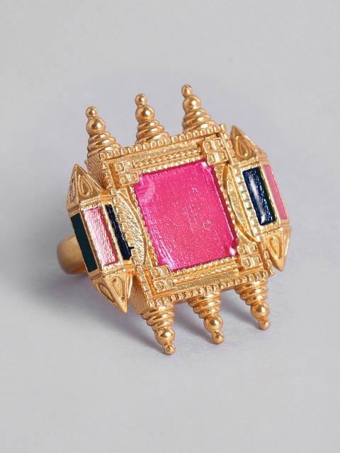 

justpeachy Women Pink & Gold-Plated Ring