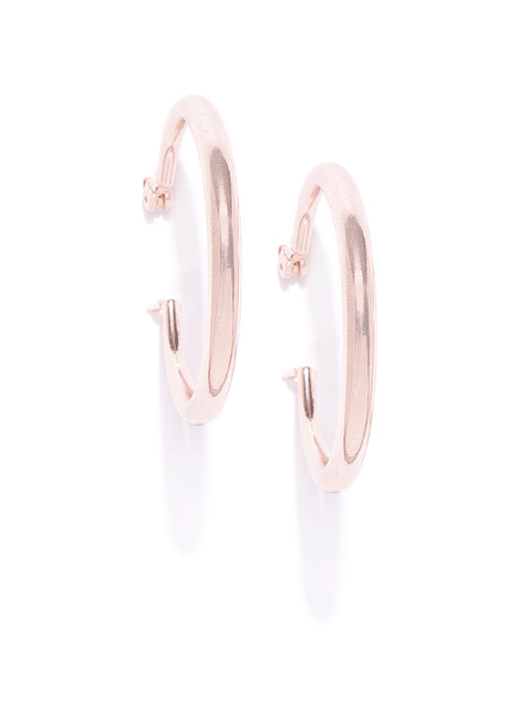 

Forever New Rose Gold-Toned Circular Hoop Earrings