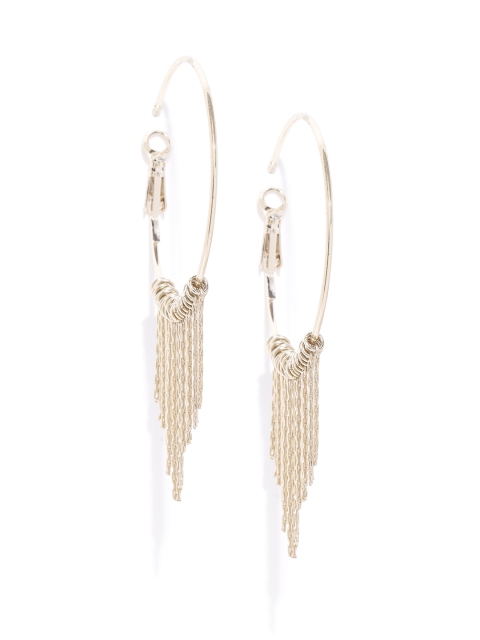 

Forever New Gold-Toned Fringed Circular Hoop Earrings