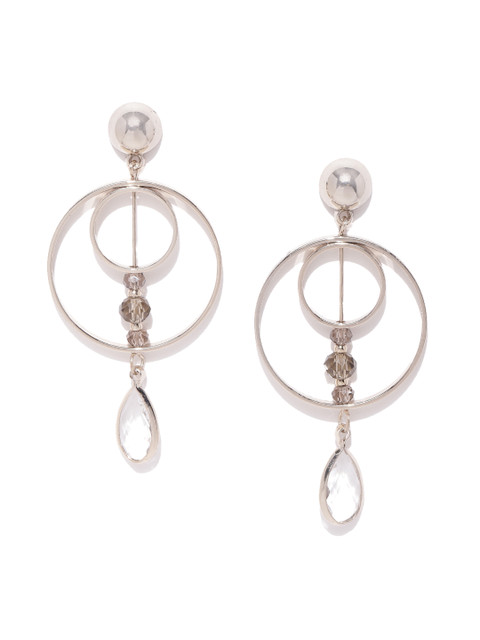 

Forever New Gold-Toned Beaded Circular Drop Earrings