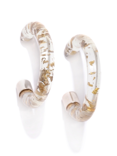 

Forever New Gold-Toned Circular Half Hoop Earrings