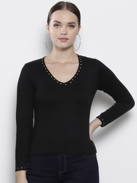 

DOROTHY PERKINS Women Black Solid Petite Sweater