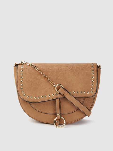 

DOROTHY PERKINS Brown Solid Sling Bag