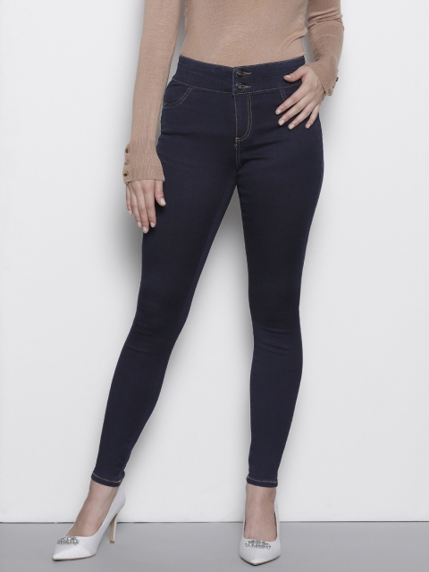 

DOROTHY PERKINS Women Navy Blue Super Skinny Fit Clean Look Stretchable Jeans