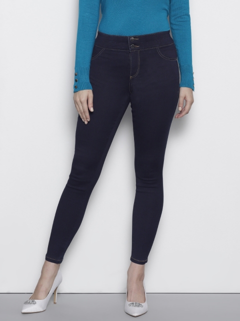 

DOROTHY PERKINS Women Navy Blue Super Skinny Fit Clean Look Stretchable Jeans