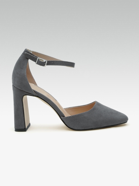 

DOROTHY PERKINS Women Grey Mid-Top Solid Pumps