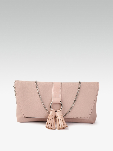 

DOROTHY PERKINS Dusty Pink Solid Purse with Tasselled Detail