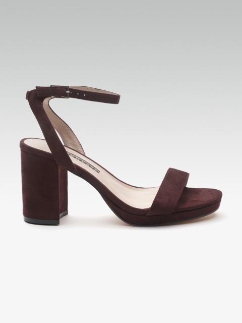 

DOROTHY PERKINS Women Burgundy Solid Heels