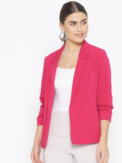 

DOROTHY PERKINS Women Pink Solid Front-Open Blazer