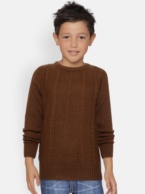 

Wingsfield Boys Brown Cable Knitted Pullover