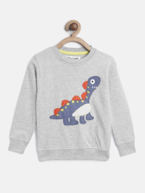 

Nauti Nati Girls Grey Melange Applique Sweatshirt