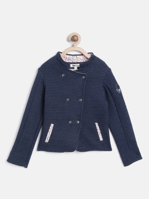 

Nauti Nati Girls Navy Blue Striped Tailored Jacket