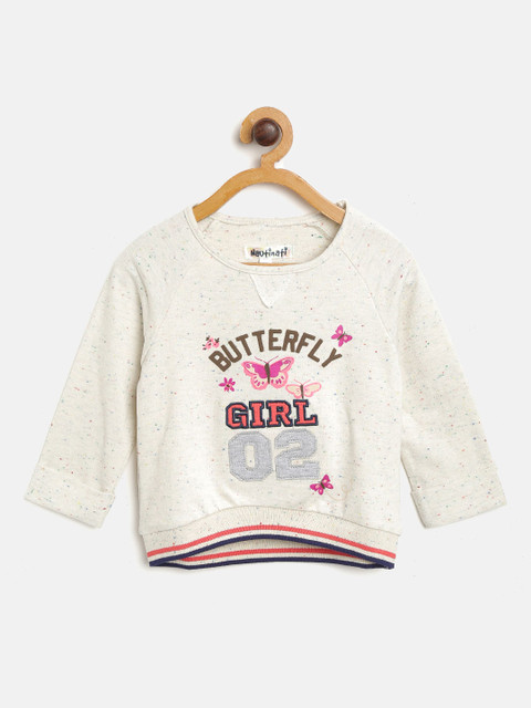 

Nauti Nati Girls Off-White Applique Sweatshirt
